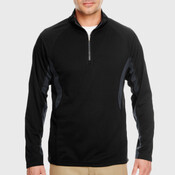 Adult Cool & Dry Colorblock Dimple Mesh Quarter-Zip Pullover