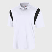 Men's Color Blocked Polo Shirt w/ Knit Collar