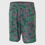 Adult 10" Inseam Printed Camo Performance Shorts