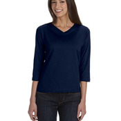 Ladies' Premium Jersey 3/4-Sleeve T-Shirt