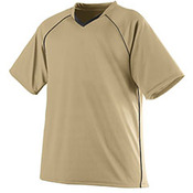 Youth Wicking Polyester V-Neck Jersey with Contrast Piping