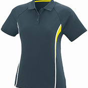 Ladies Wicking Polyester Mesh Sport Shirt with Contrast Inserts