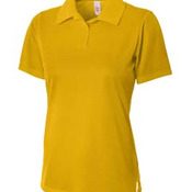 Ladies' Textured Polo Shirt w/ Johnny Collar