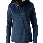 Ladies' Polyester Fleece Full Zip Hooded Artillery Angled Jacket
