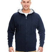 Adult Rugged Wear Thermal-Lined Full-Zip Fleece Hooded Sweatshirt
