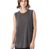 Inside Out Garment Dye Slub Sleeveless T-Shirt