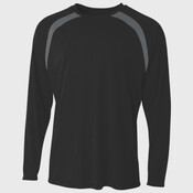 Men's Spartan Long Sleeve Color Block Crew Neck T-Shirt