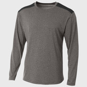 Men's Tourney Heather Color Block Long Sleeve T-Shirt