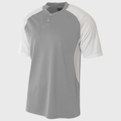 Adult Performance Contrast 2 Button Baseball Henley T-Shirt