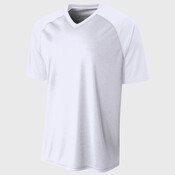 Youth Polyester V-Neck Strike Jersey with Contrast Sleeves