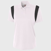 Ladies' Color Blocked Polo w/ Knit Collar