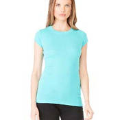 Ladies' Sheer Mini Rib Short-Sleeve T-Shirt