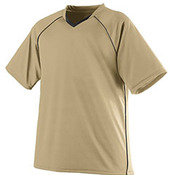 Adult Wicking Polyester V-Neck Jersey with Contrast Piping