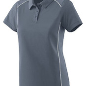 Ladies Wicking Polyester Sport Shirt with Contrast Piping