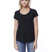 Ladies' CVC Loose Short-Sleeve Raglan